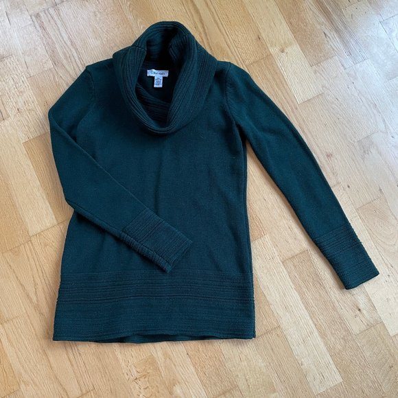 Beautiful Green Calvin Klein Turtleneck Top - Picture 7 of 8